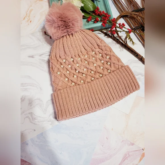 Hand Crafted | Accessories | Pink Womens Winter Beanie Hat  display picture 3